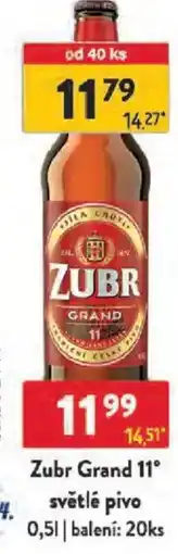 Qanto Zubr Grand 11° světlé pivo nabídka