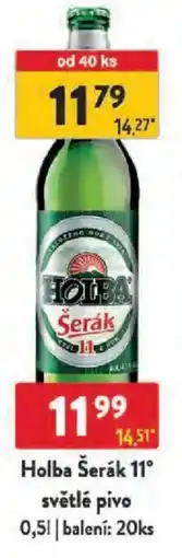 Qanto Holba Šerák 11° světlé pivo nabídka