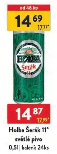 Qanto Holba Šerák 11° světlé pivo nabídka