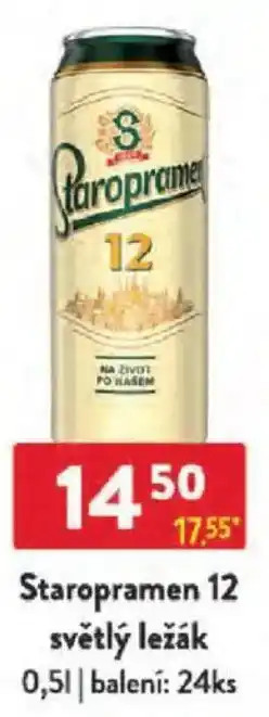 Qanto Staropramen 12 světlý ležák nabídka