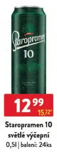 Qanto Staropramen 10 světlé výčepní nabídka