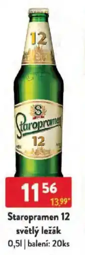 Qanto Staropramen 12 světlý ležák nabídka