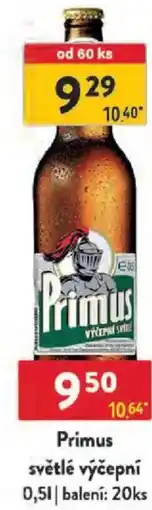 Qanto Primus světlé výčepní nabídka