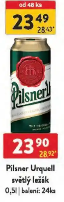 Qanto Pilsner Urquell světlý ležák nabídka
