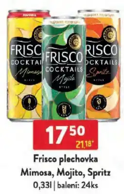 Qanto Frisco plechovka Mimosa, Mojito, Spritz nabídka