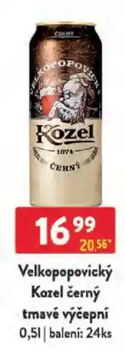 Qanto Velkopopovický Kazel černý tmavé výčepní nabídka