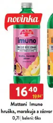 Qanto Mattoni Imuno hruška, marakuja a zázvor nabídka