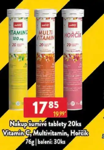 Qanto Nakup šumivé tablety 20ks Vitamin C, Multivitamin, Hořčík nabídka
