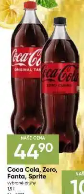 Hruška COCA COLA ZERO, FANTA, SPRITE nabídka