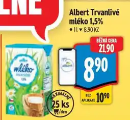 Albert Albert Trvanlivé mléko 1,5 nabídka