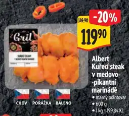 Albert Albert Kuřecí steak v medovo pikantní marinádě nabídka