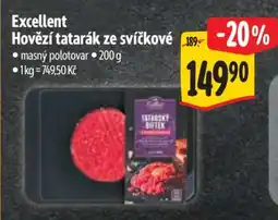 Albert Excellent Hovězí tatarák ze svíčkové nabídka