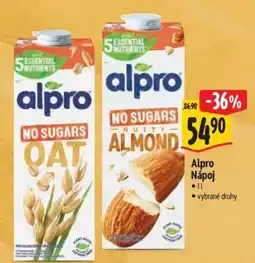 Albert Alpro nápoj nabídka