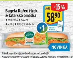 Albert Bageta Kuřecí řízek & tatarská omáčka nabídka