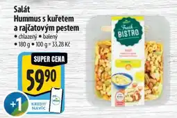 Albert Salát hummus s kuřetem a rajčatovým pestem nabídka