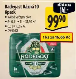 Albert Radegast Rázná 10 6pack nabídka