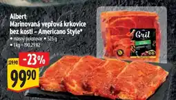Albert Albert Marinovaná vepřová krkovice bez kosti Americano style nabídka