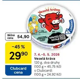 Tesco Veselá kráva nabídka