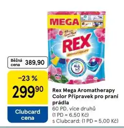 Tesco Rex Mega Aromatherapy Color Přípravek pro praní prádla nabídka