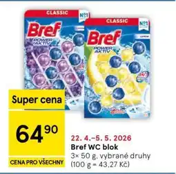 Tesco Bref WC blok nabídka