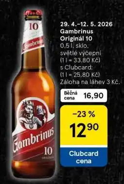 Tesco Gambrinus Originál 10 nabídka