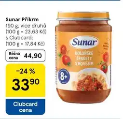 Tesco Sunar Příkrm nabídka
