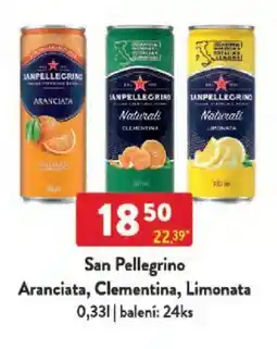 Qanto San Pellegrino Aranciata, Clementina, Limonata nabídka