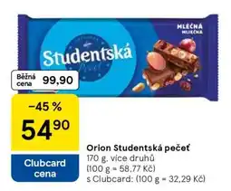 Tesco Orion Studentská pečeť nabídka
