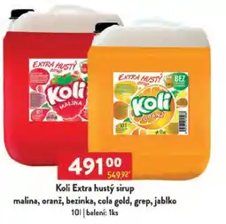 Qanto Koli Extra hustý sirup malina, oranž, bezinka, cola gold, grep, jablko nabídka