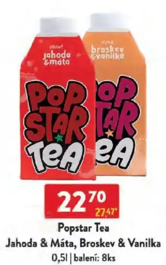 Qanto Popstar Tea Jahoda & Máta, Broskev & Vanilka nabídka