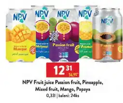 Qanto NPV Fruit juice Passion fruit, Pineapple, Mixed fruit, Mango, Papaya nabídka