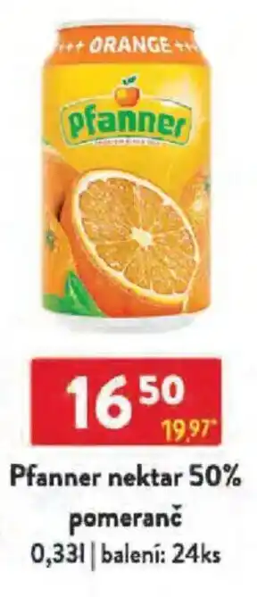 Qanto Pfanner nektar 50% pomeranč nabídka