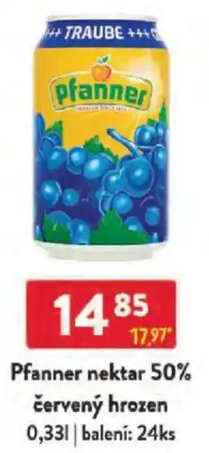 Qanto Pfanner nektar 50% červený hrozen nabídka