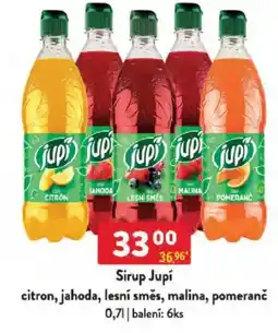 Qanto Sirup Jupí citron, jahoda, lesní směs, malina, pomeranč nabídka