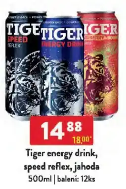Qanto Tiger energy drink, speed reflex, jahoda nabídka