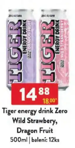 Qanto Tiger energy drink Zero Wild Strawbery, Dragon Fruit nabídka
