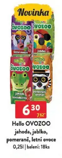 Qanto Hello OVOZOO jahoda, jablko, pomeranč, letní ovoce nabídka