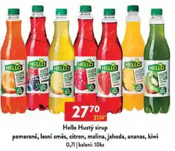 Qanto Hello Hustý sirup pomeranč, lesní směs, citron, malina, jahoda, ananas, kiwi nabídka