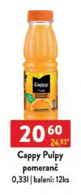 Qanto Cappy Pulpy pomeranč nabídka