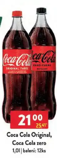 Qanto Coca Cola Original, Coca Cola zero nabídka