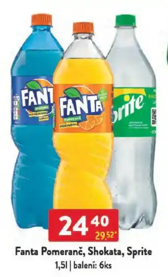 Qanto Fanta Pomeranč, Shokata, Sprite nabídka