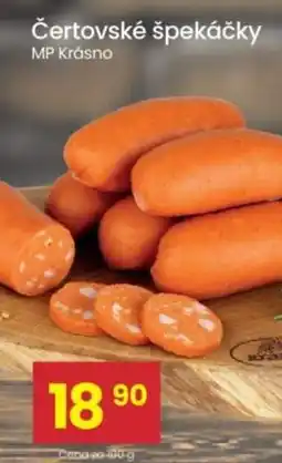 Kubík potraviny Čertovské špekáčky nabídka