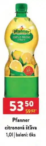 Qanto Pfanner citronová štǎva nabídka