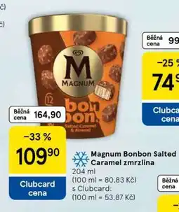 Tesco Magnum Bonbon Salted Caramel zmrzlina nabídka
