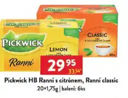 Qanto Pickwick HB Ranní s citrónem, Ranní classic nabídka