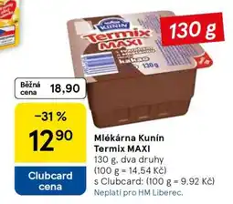 Tesco Mlékárna Kunín Termix Maxi nabídka