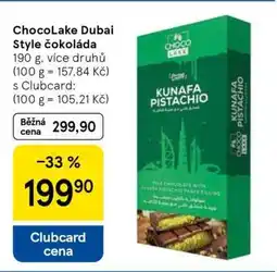 Tesco ChocoLake Dubai style čokoláda nabídka