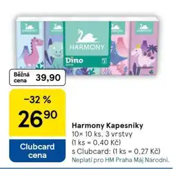 Tesco Harmony kapesníky nabídka