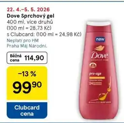 Tesco Dove Sprchový gel nabídka