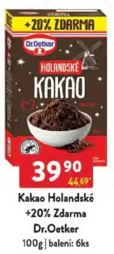 Qanto Kakao Holandské +20% Zdarma Dr.Oetker nabídka